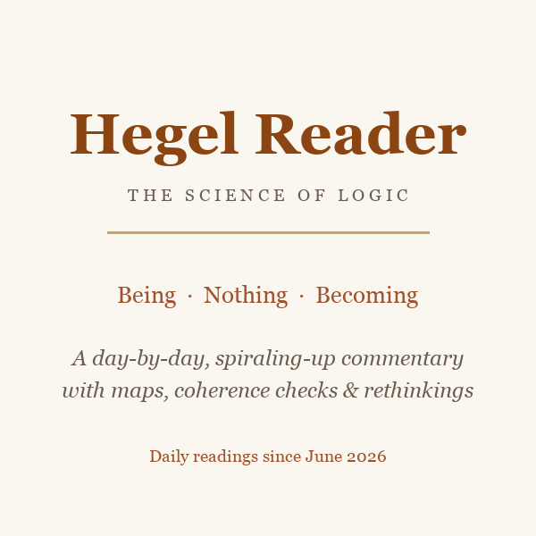 Hegel Reader running commentary